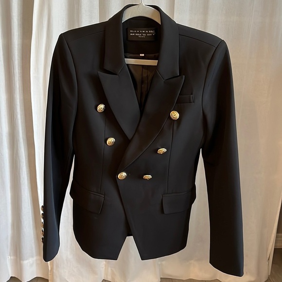 Women’s Classic Tailored Double Breast Blazer Gold Button, Size XL - Picture 4 of 12